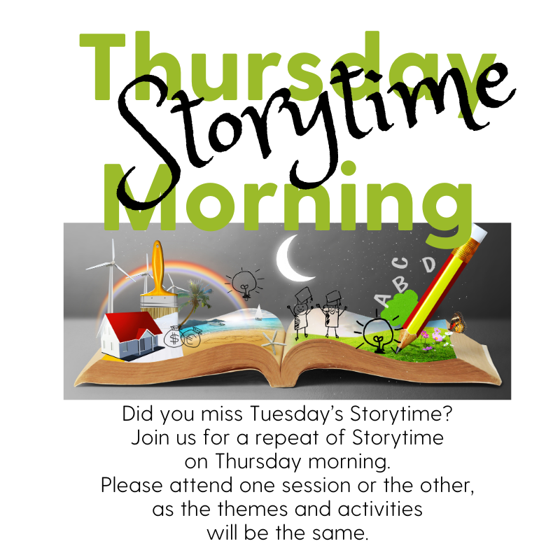 Thursday Morning Storytime at the Bloomer Public Library 10:30-11:15 am