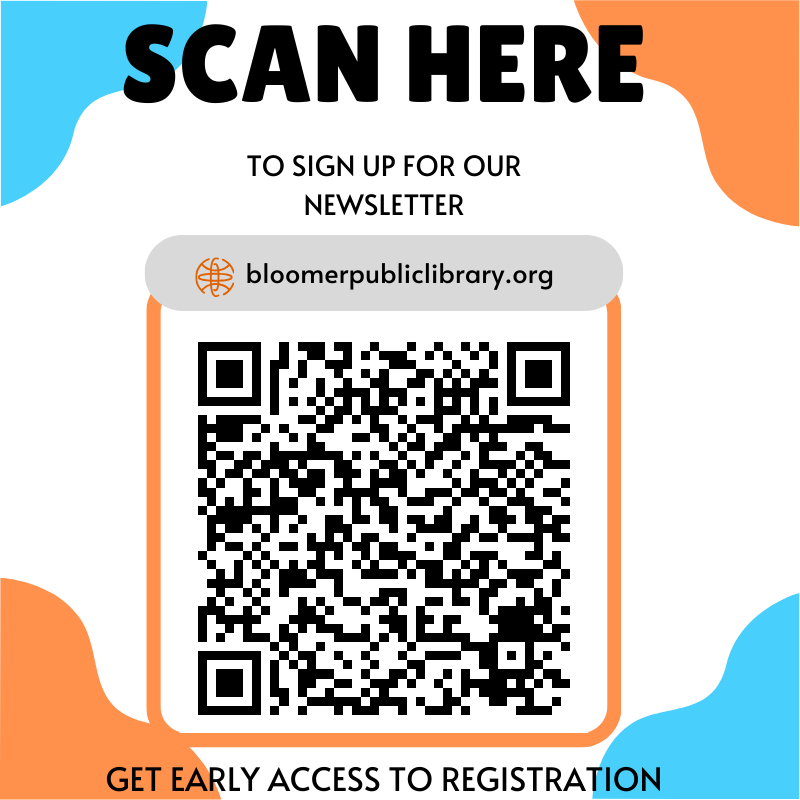 Bloomer Public Library newsletter sign-up QR code