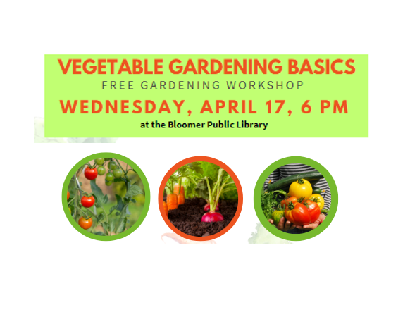 Vegetable Gardening Basics free workshop at the library