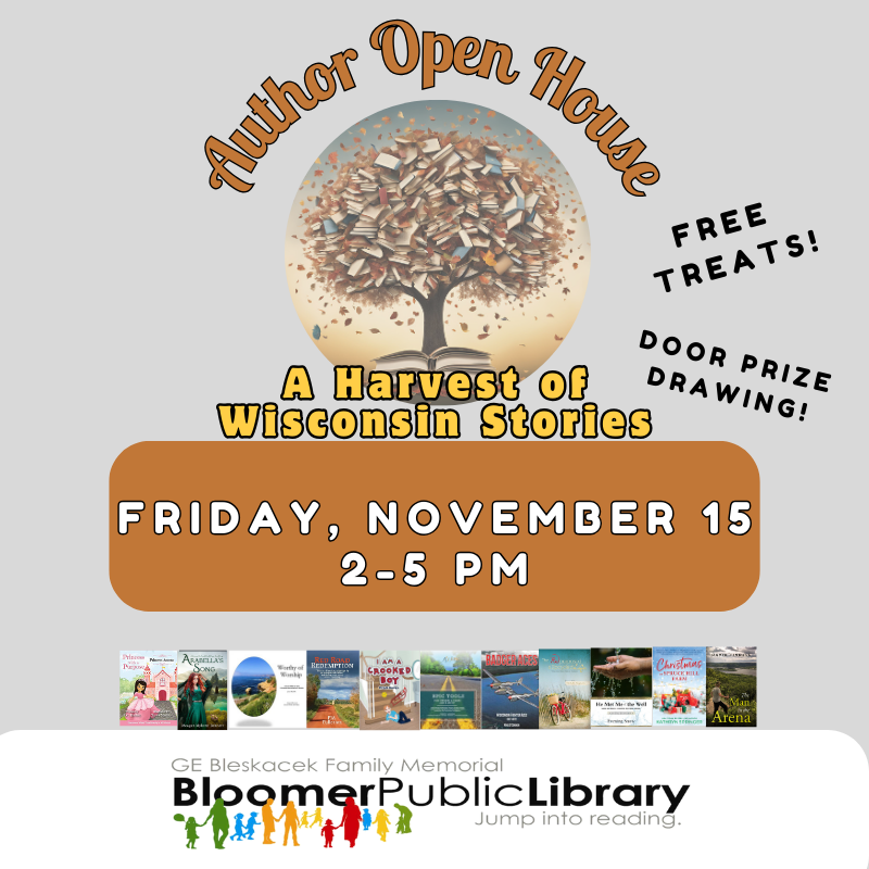 Author Open House - A Harvest of Wisconsin Stories on Friday, November 15, 2024, from 2:00 to 5:00 p.m.